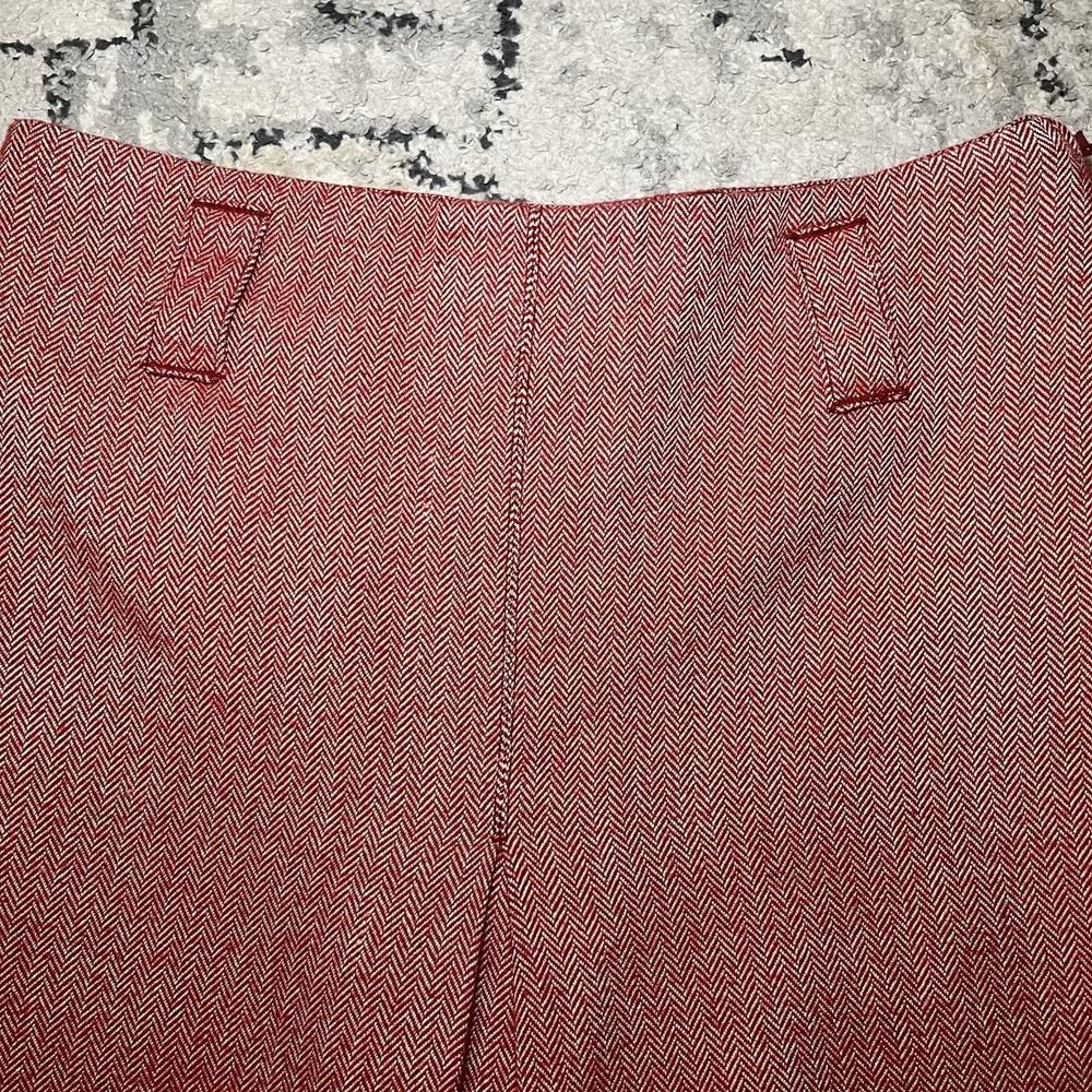 Tommy Jeans Hilfiger Red Lined Mini Skirt Y2K 2003 Sz 16 (28") Preppy Academia - Picture 5 of 10
